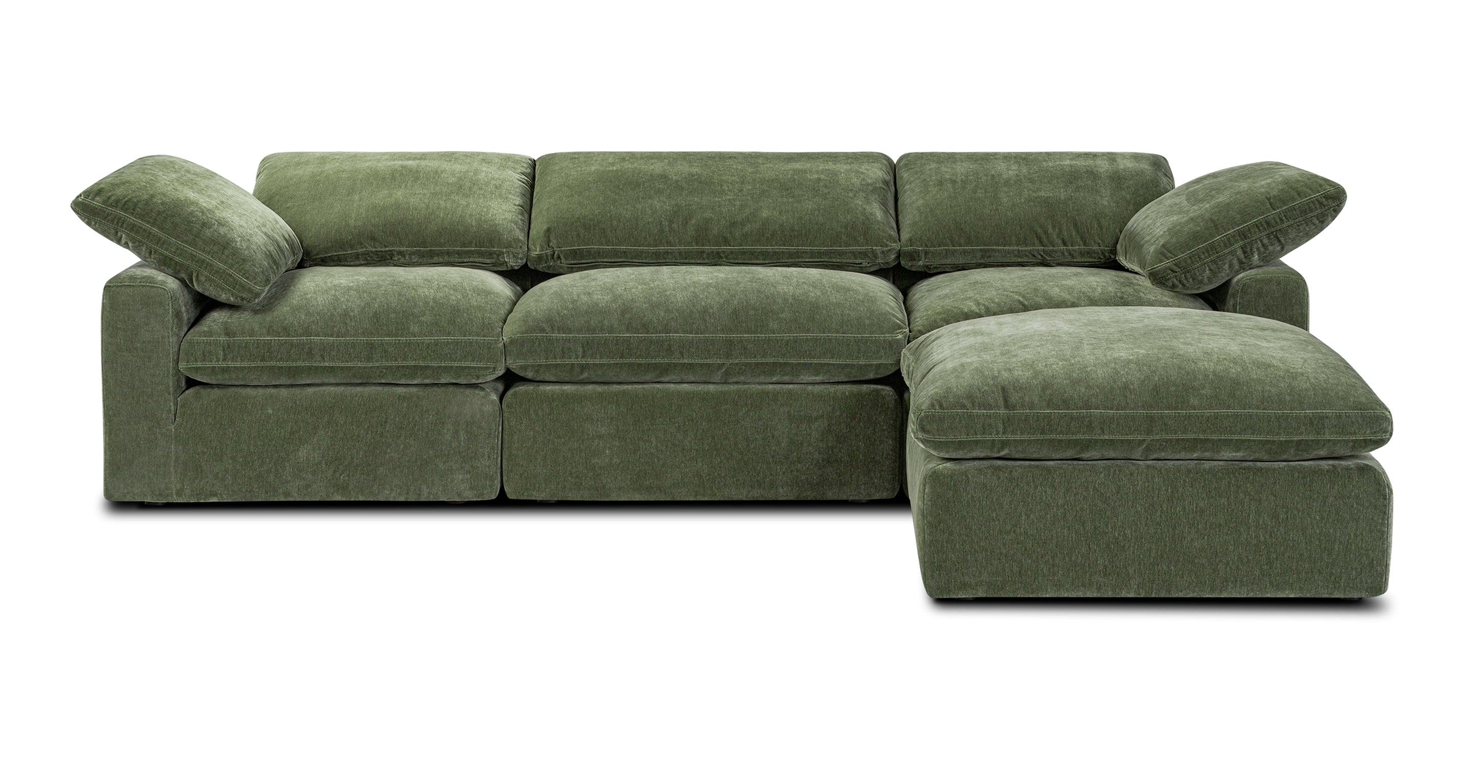 4-Seat Aspen Modular Sectional Sofa - Modern L-Shaped Couch for Living Room, Family Room & Home Theater - Soft Fabric Upholstery with Reversible Chaise
