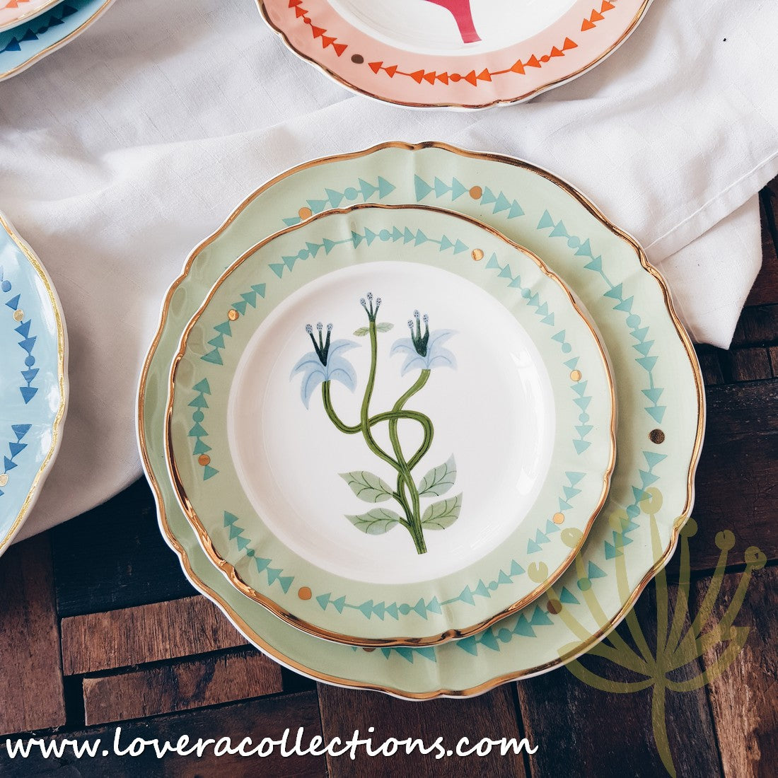 Bitossi Italy Botanica Dinnerware Set - Premium Ceramic Plates, Bowls & Mugs - Elegant Floral Design for Dining, Entertaining & Home Decor (50% Off Clearance Sale)