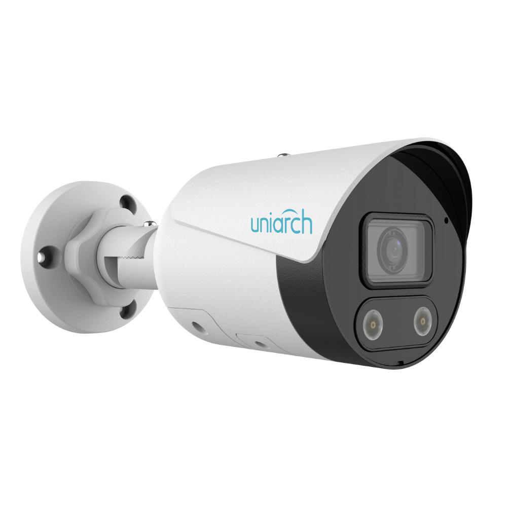 Uniarch 8MP HD Smart Bullet Security Camera with Night Vision, Motion Detection & Audio Alarm - Outdoor/Indoor Surveillance for Home, Business & Warehouse Security