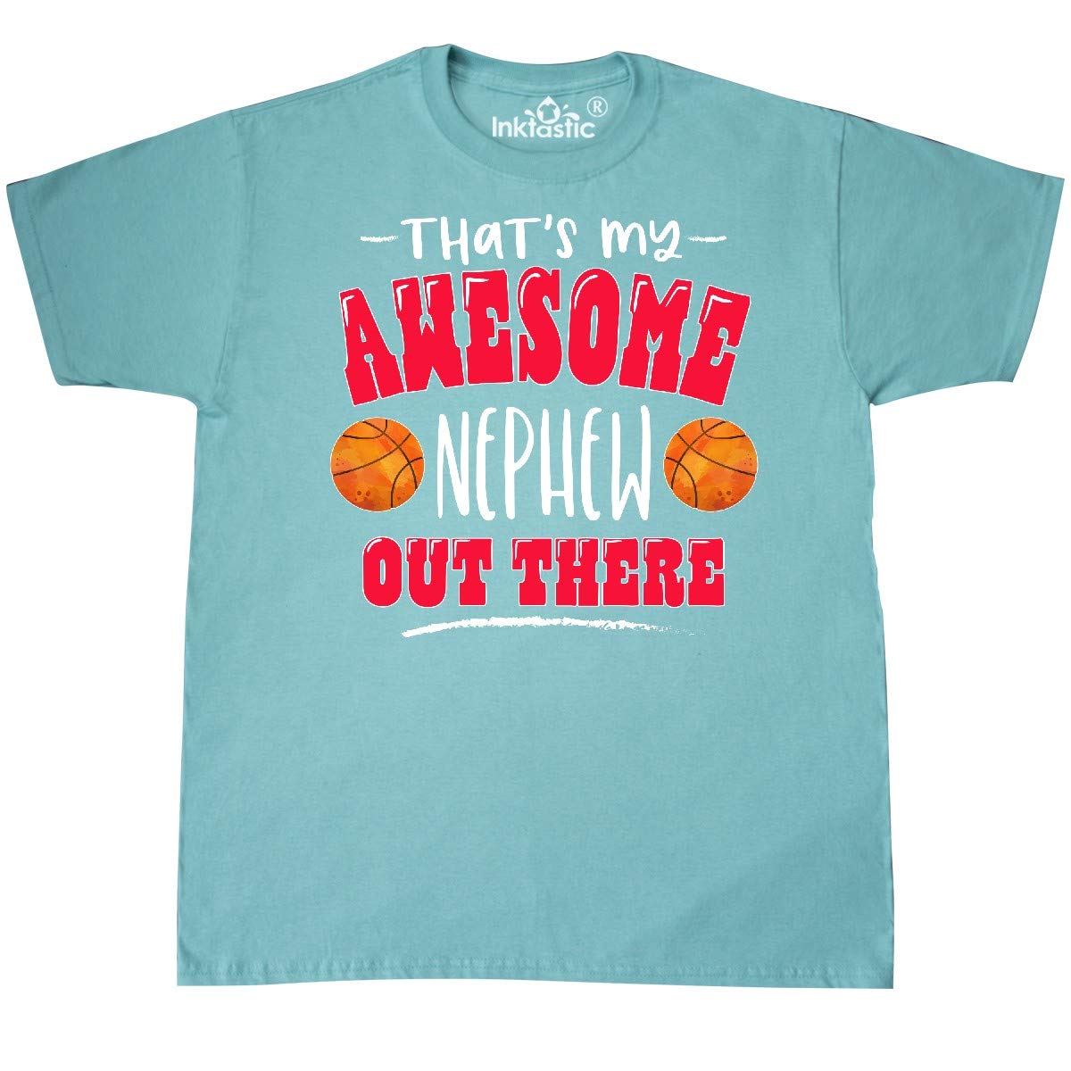 Inktastic 'That's My Awesome Nephew' Basketball Design T-Shirt - Perfect for Nephew Gifts, Basketball Fans & Family Apparel