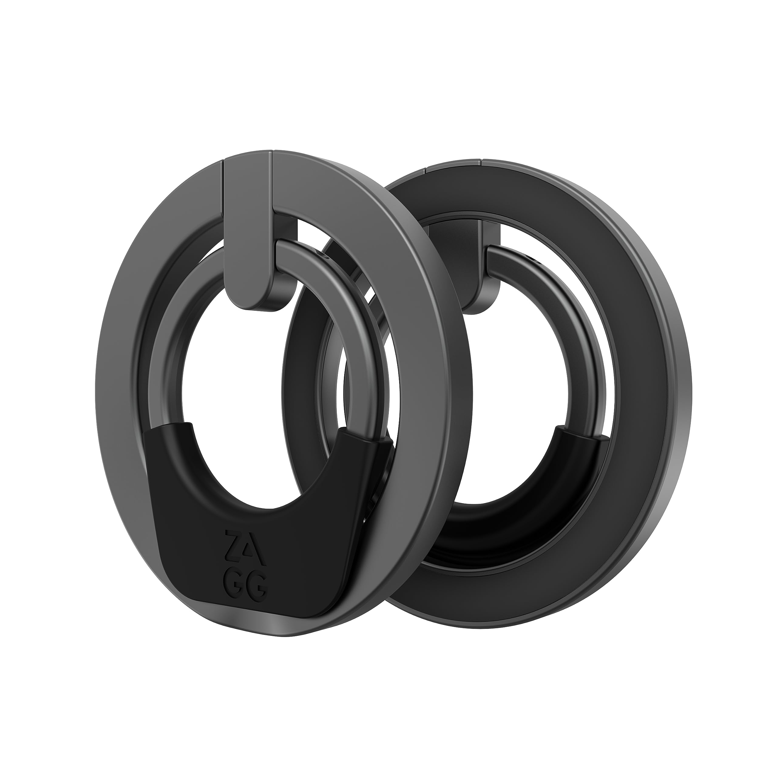 ZAGG Ring Snap 360 Magnetic Phone Grip Stand - 360° Rotating Ring Holder with Super Strong Magnet for MagSafe & iPhone 14/15 - Secure Kickstand for Hands-Free Viewing - Perfect for Driving, Video Calls & Mobile Photography (Black)