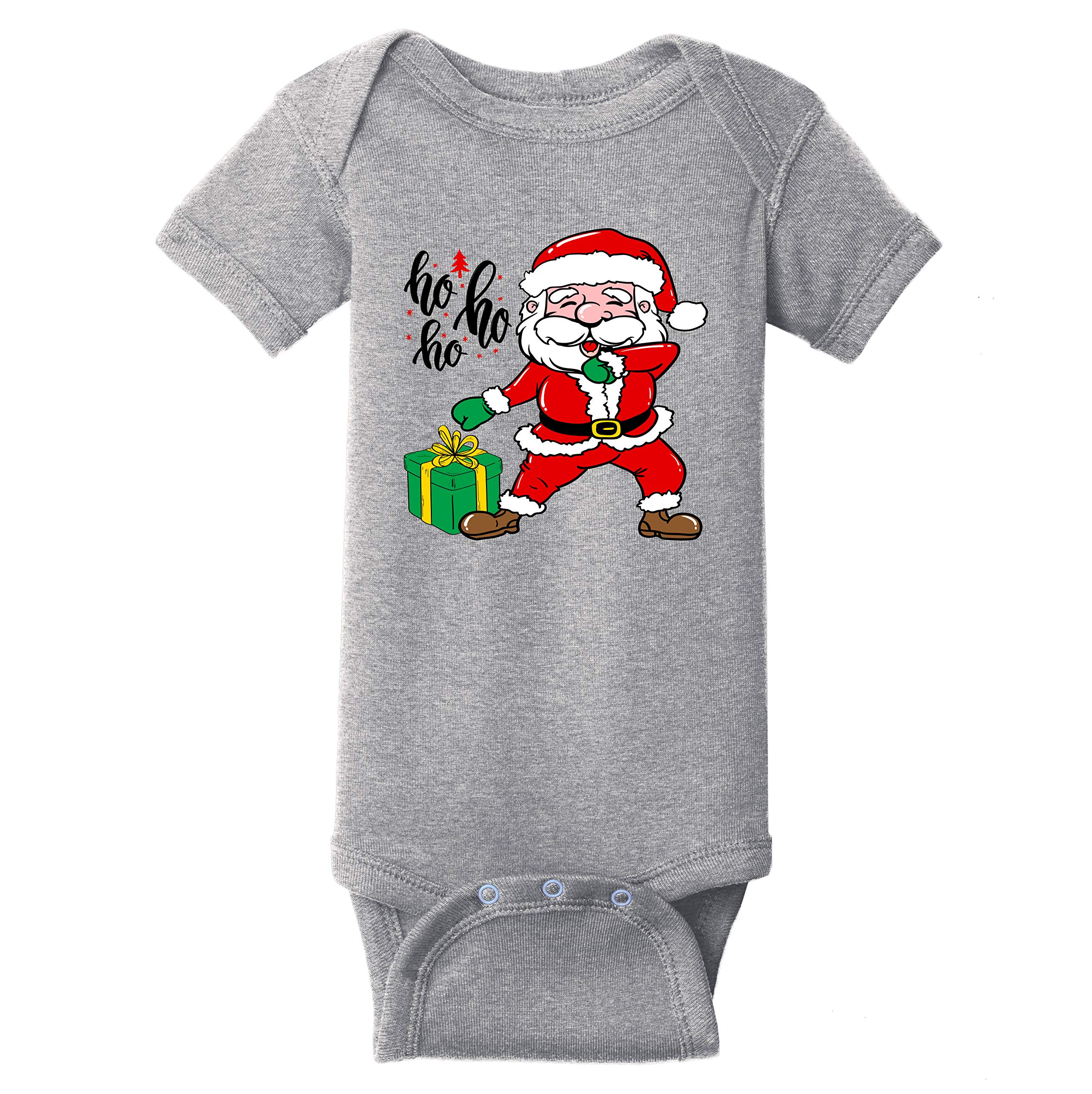 TEEAMORE Ho Ho Ho Santa Claus Christmas Bodysuit for Kids - Cute Baby Boy & Girl Holiday Outfit - Perfect for Family Photos & Christmas Party Gifts