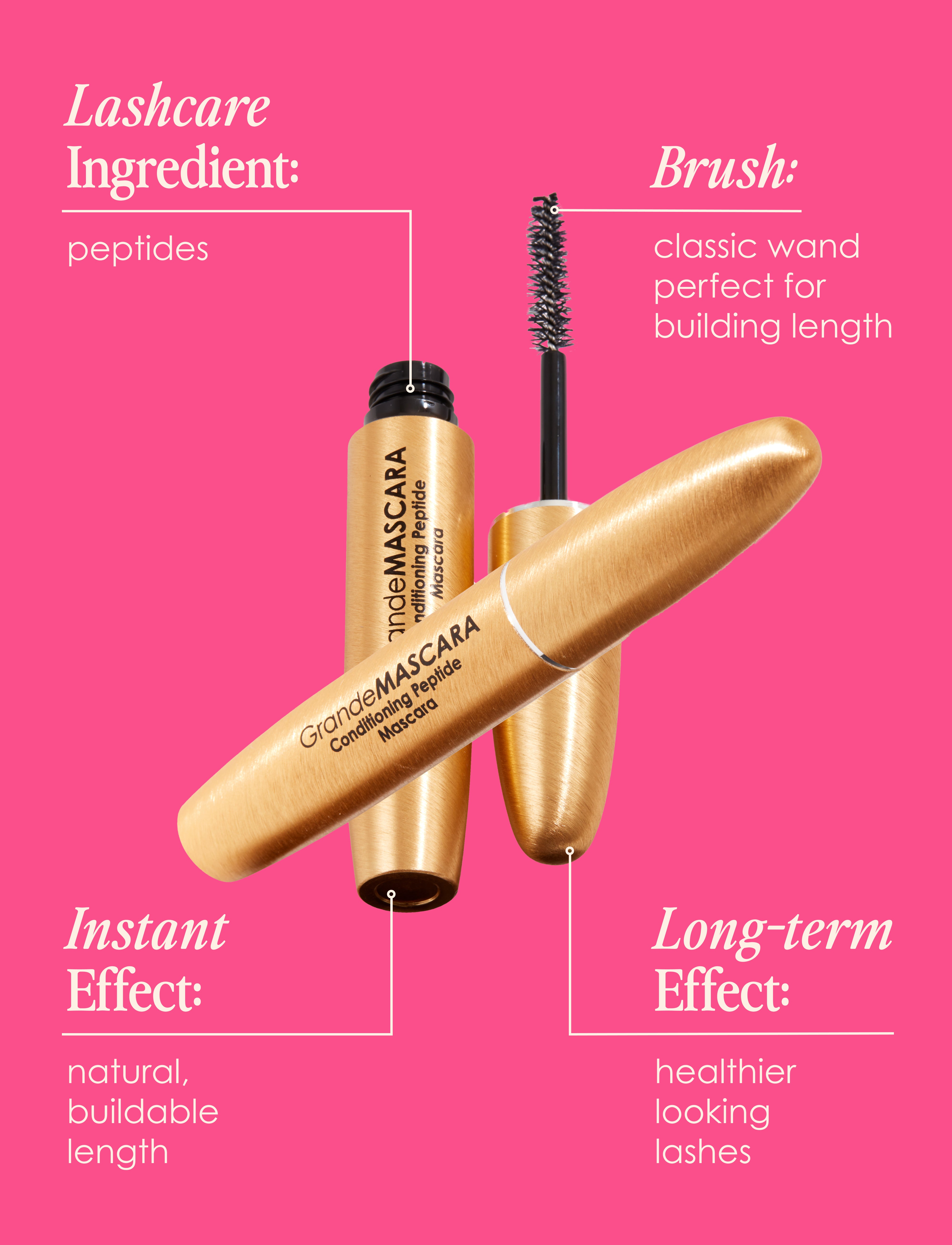 Grande Mini Size Mascara - Volumizing & Lengthening for Natural Lashes | Perfect for Everyday Wear & Special Occasions