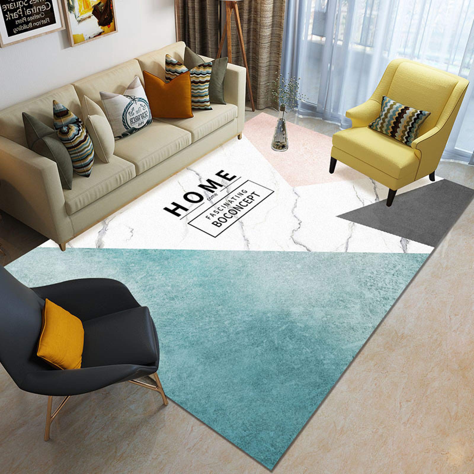 Ultra Soft Plush Extra Large Animal Rugs - 160x230cm Modern Wool Shaggy Fluffy Area Rug for Living Room, Bedroom & Nursery - Cozy Home Decor, Kids Play Mat, Pet-Friendly Floor Covering