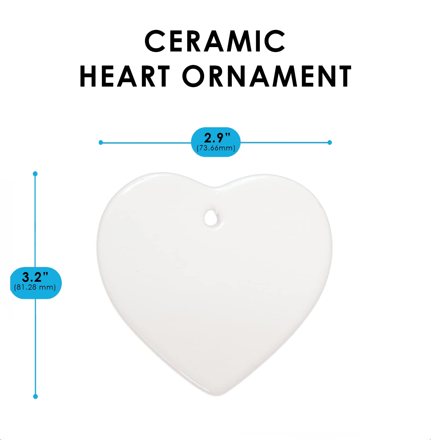 2024 Christmas Tree Ornaments - English Foxhound Lying Ceramic Heart Decor for Holiday Gifts & New Year 2025 Home Decor | Perfect for Xmas Tree, Fireplace Mantel & Festive Party Decorations