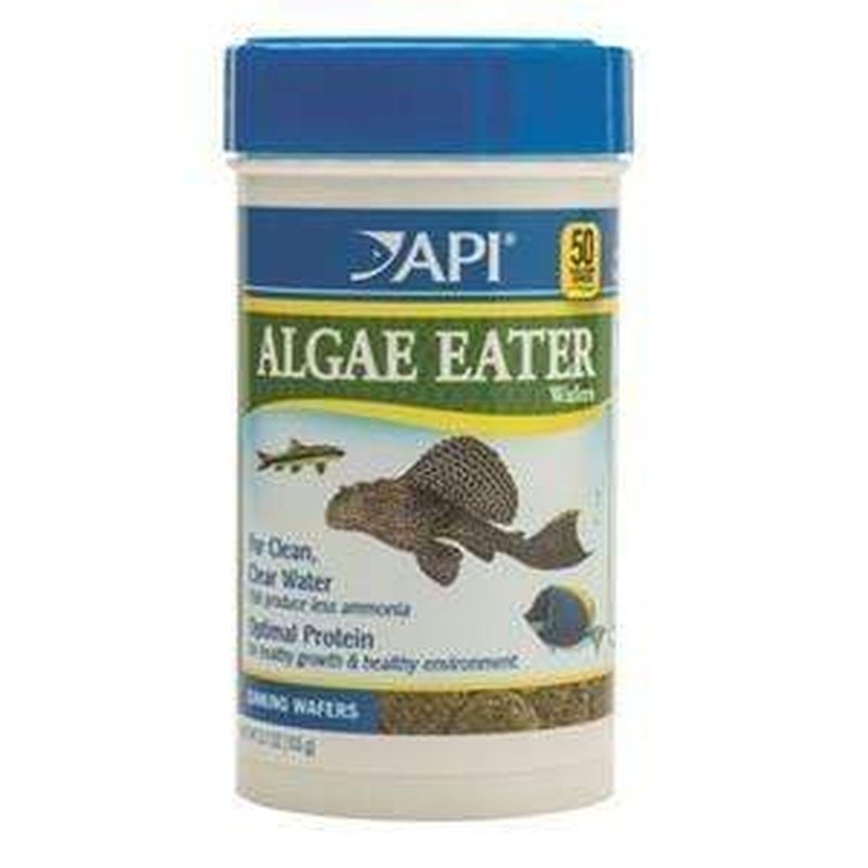 Premium API Algae Eater Wafers - Balanced Algae-Based Fish Food for Tropical Fish, Goldfish & Bottom Feeders - Perfect for Aquariums & Fish Tanks