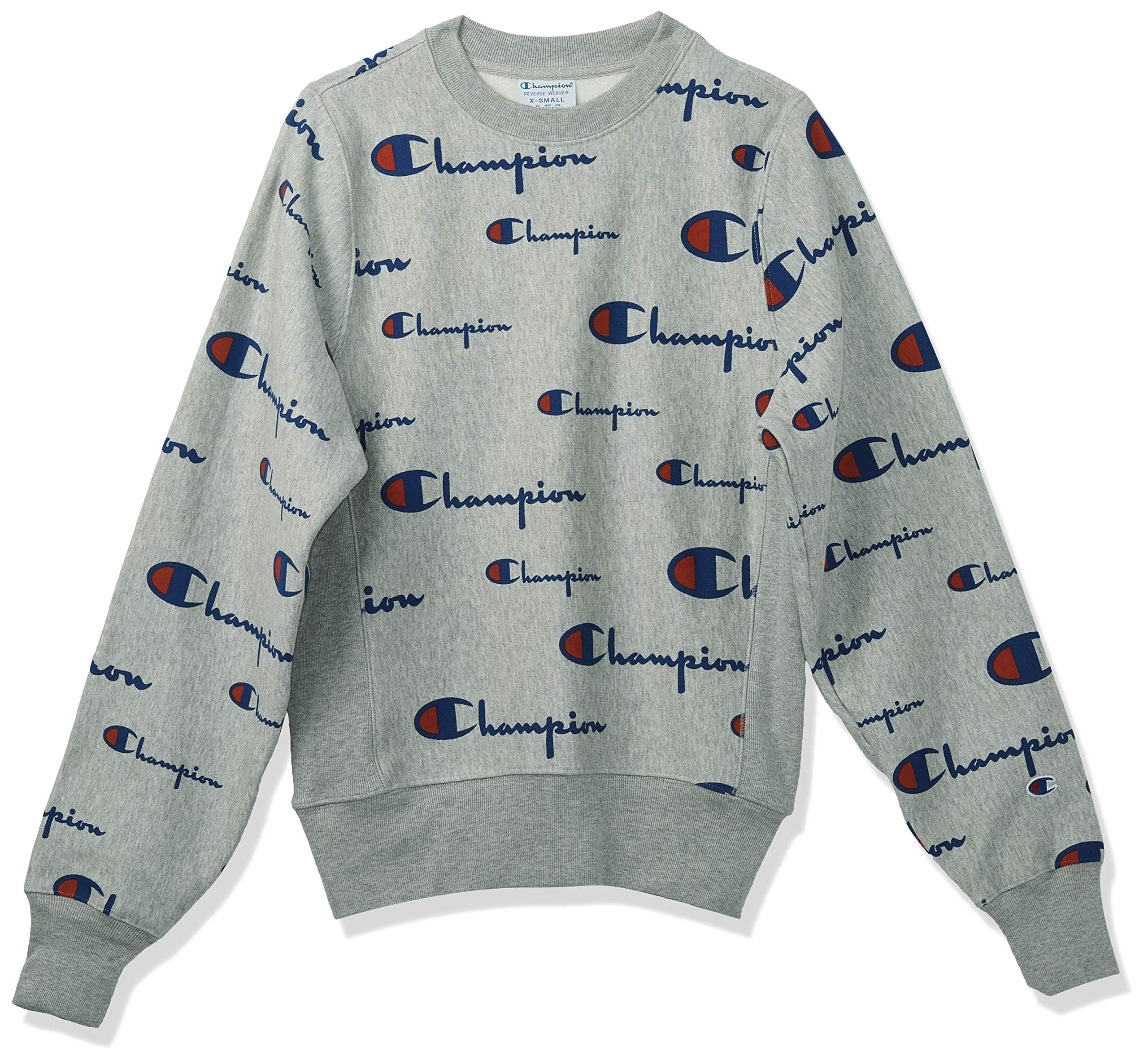 Champion Men's Reverse Weave Logo Sweatshirt - Heavyweight Fleece Pullover Hoodie for Gym, Casual Wear & Street Style