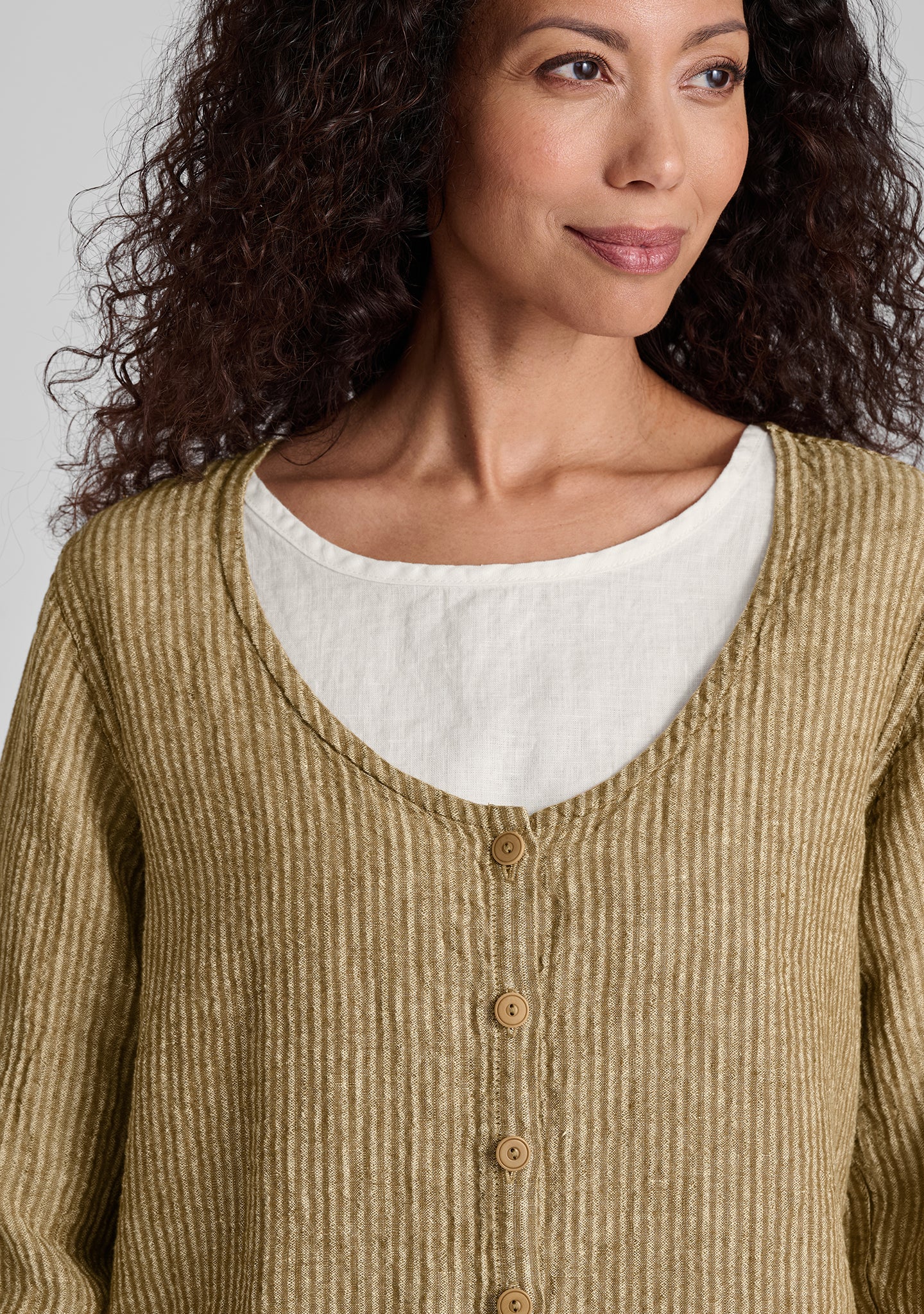 Vee Cardi Linen Cardigan for Women - Lightweight Summer Cover-Up, Casual & Boho Style - Perfect for Beach, Office, and Layering Outfits