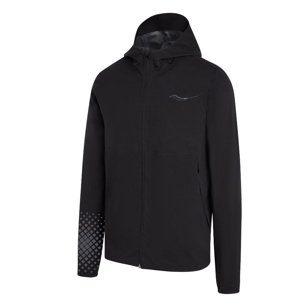 Saucony Men's Boulder Drizzle Jacket - Waterproof Running Jacket for Men - Lightweight Windbreaker for Outdoor Jogging, Hiking & Rainy Day Activities