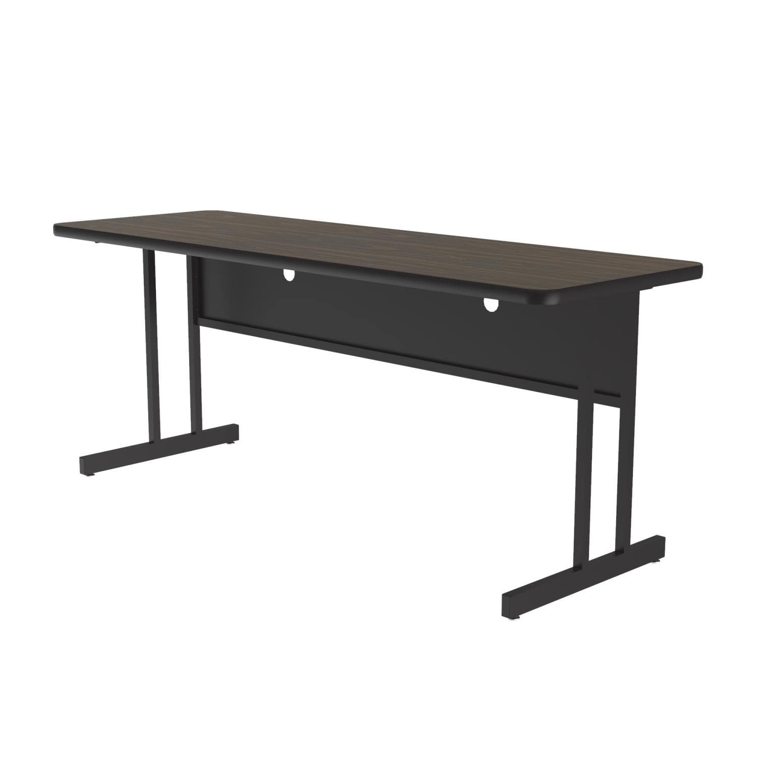 **Ws2472-01 High Pressure Adjustable Computer Desk - Walnut Finish Ergonomic Workstation for Home Office, Gaming & Study**
