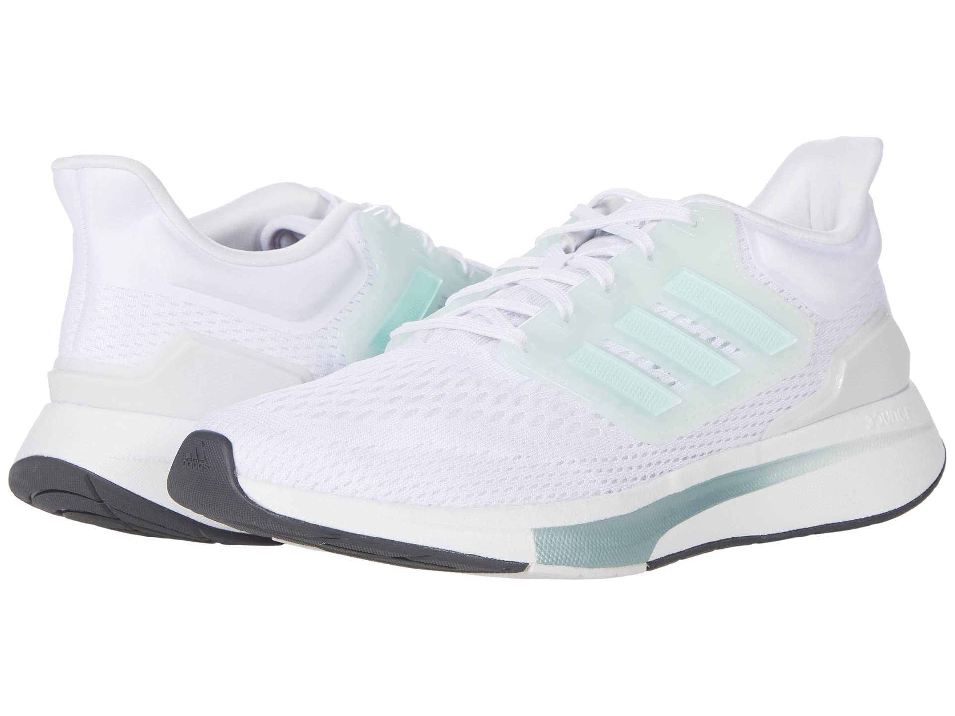 adidas EQ21 Running Shoes for Men - White/Halo Mint/Grey - Size 8.5 B (M) | Lightweight Cushioned Sneakers for Jogging, Gym Workouts & Daily Wear