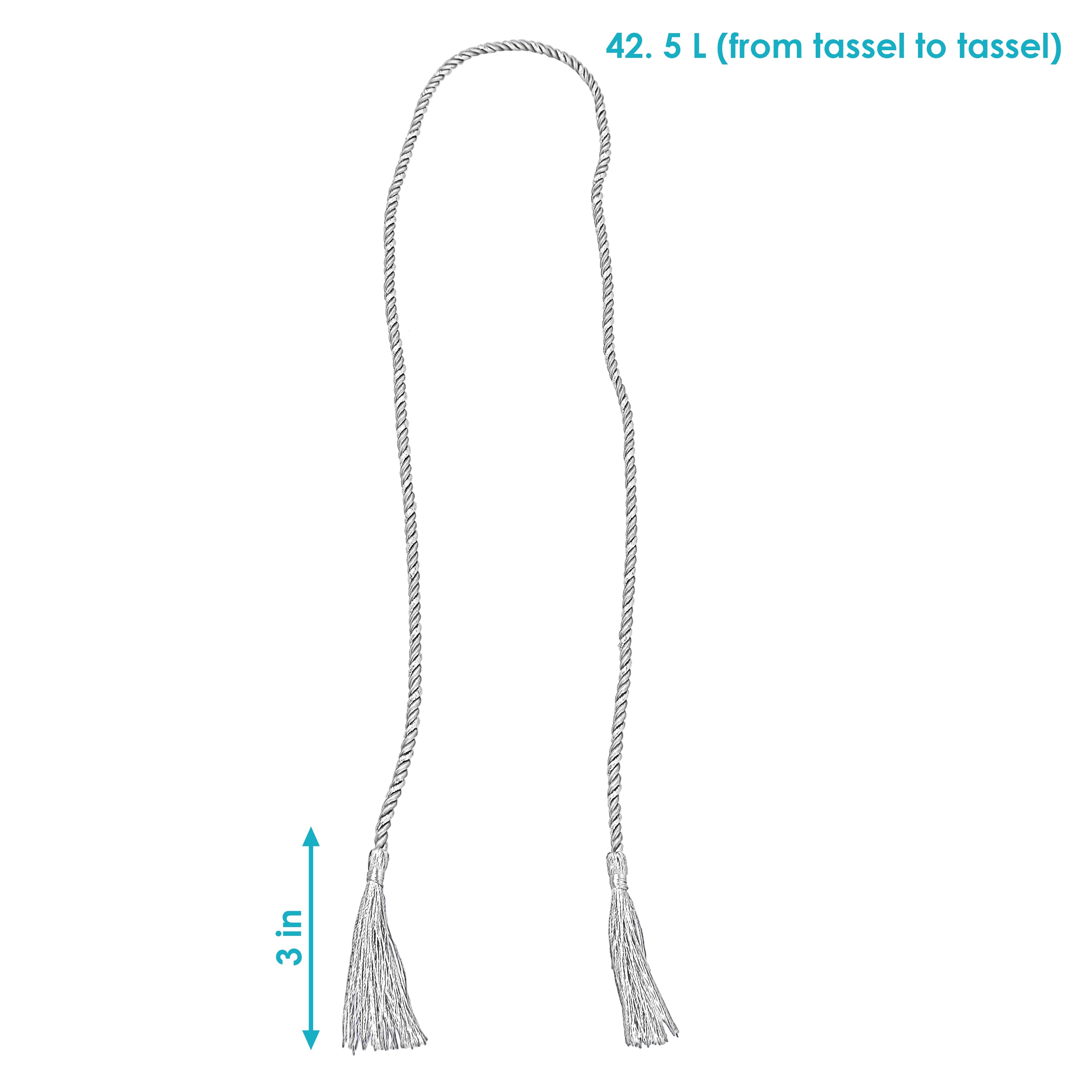 Sunnydaze Decorative Rope Curtain Tiebacks with Tassels - Indoor Outdoor Window Drapery Holdbacks for Living Room, Bedroom, Patio
