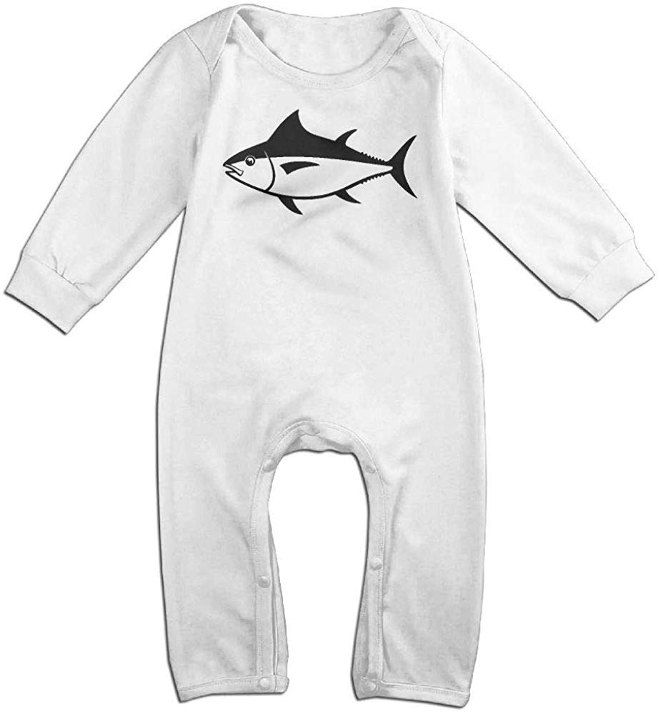 XieTao Cute Tuna Fish Print Baby Bodysuit - Unisex Infant Long Sleeve Romper for Toddlers | Perfect for Playtime, Photo Shoots & Everyday Wear