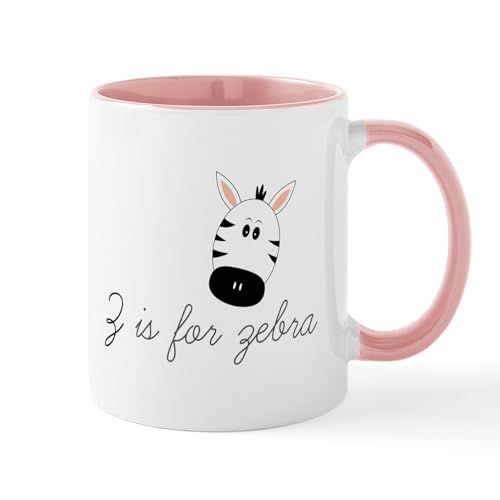 White/Pink Inside - Z Is For Zebra Mugs