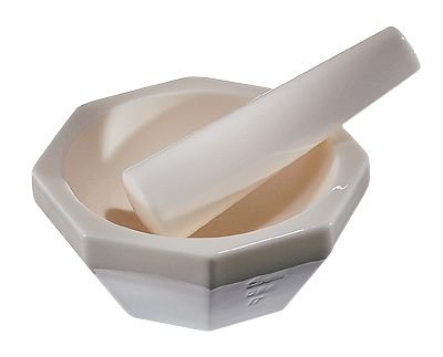 Unglazed Contoured Alumina Mortar with Grinding Surface - 60382 for Herbs, Spices & Lab Use - Perfect for Grinding & Mixing in Chemistry & Cooking