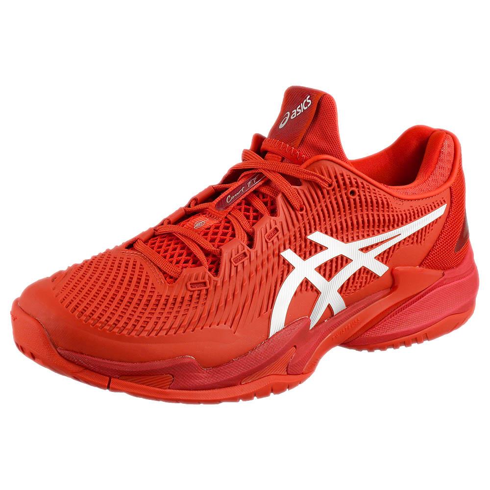 ASICS Men's Court FF 3 Novak Tennis Shoes - Rust/White | High-Performance Tennis Footwear for Competitive Play & Training