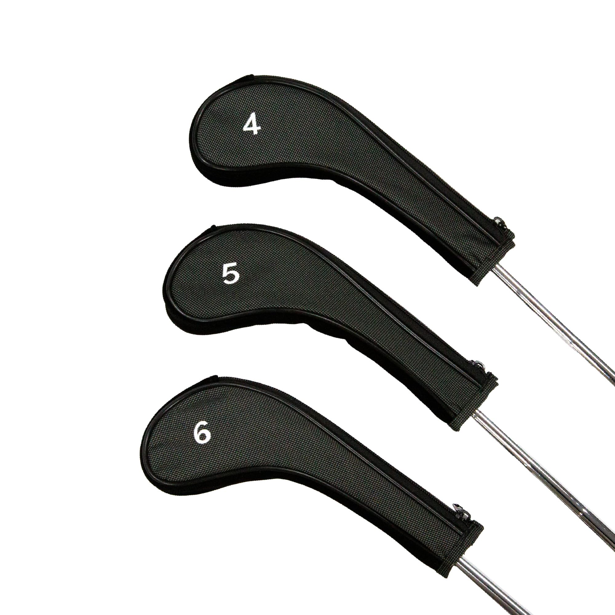 Premium Longridge Longneck 2-Tone Golf Iron Headcover Set - Protects Clubs from Damage | Perfect for Golfers, Travel & Course Use