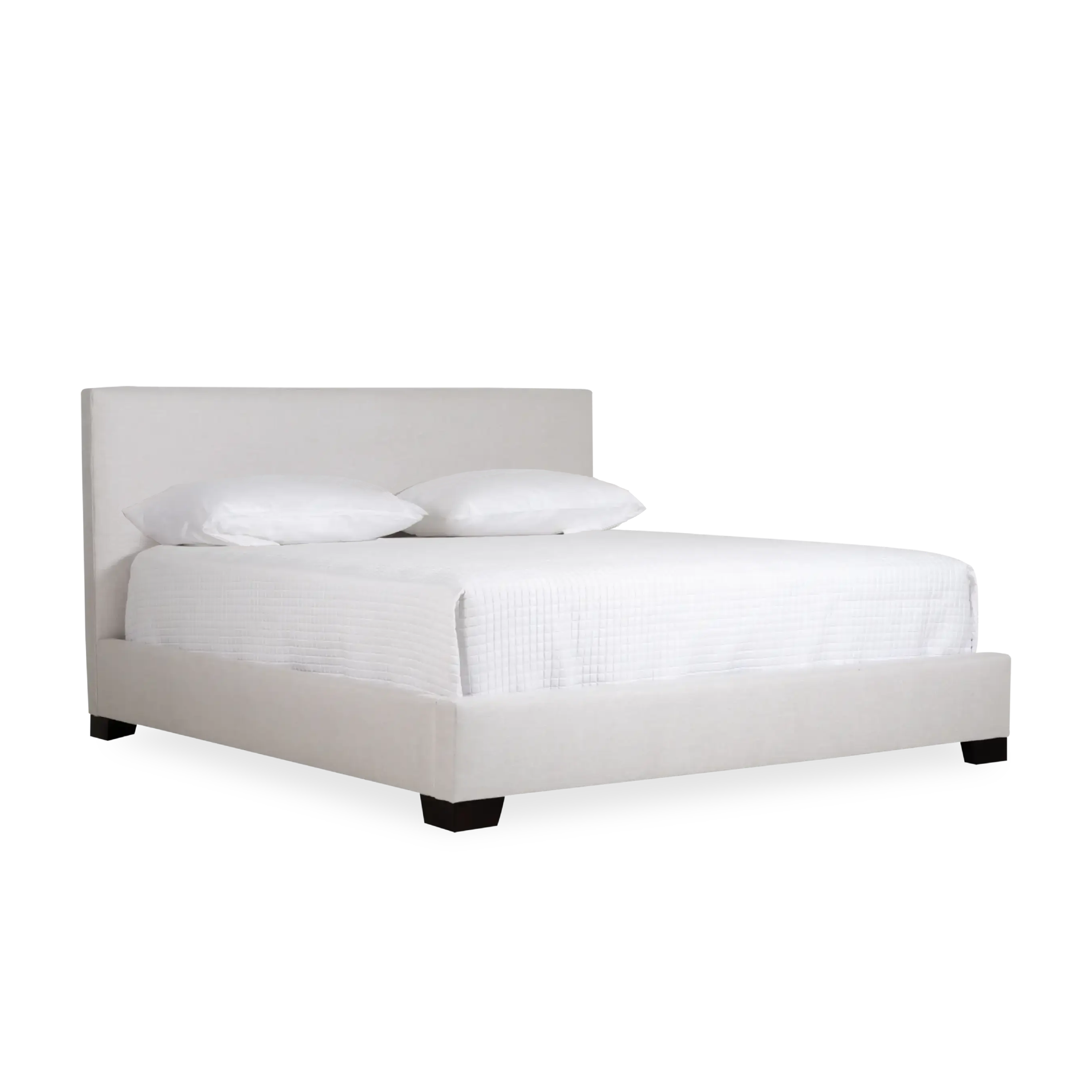 Monroe Bed Frame - Queen Size Platform Bed with Wooden Slats & Sturdy Metal Legs, Modern Minimalist Design for Bedroom, Guest Room, or Dorm