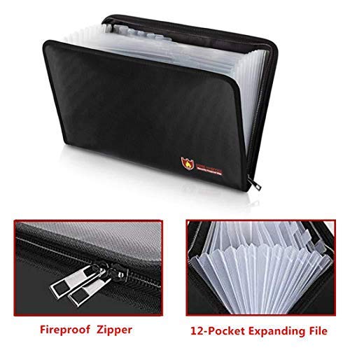 Fireproof Document Bag - Waterproof & Heat Resistant Organizer for Money, Passport, Wallet & Important Papers - Perfect for Travel, Home & Office Safety Storage