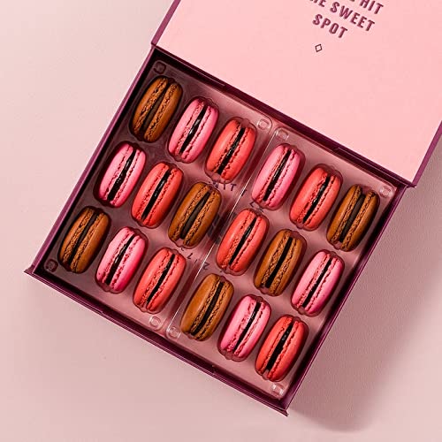 Woops! Premium French Macarons Gift Box - 36 Berries & Chocolate Flavored Cookies | Gourmet Desserts & Pastries for Weddings, Corporate Gifts & Personalized Occasions | Perfect for Anniversary Celebrations, Birthday Parties & Holiday Gifting