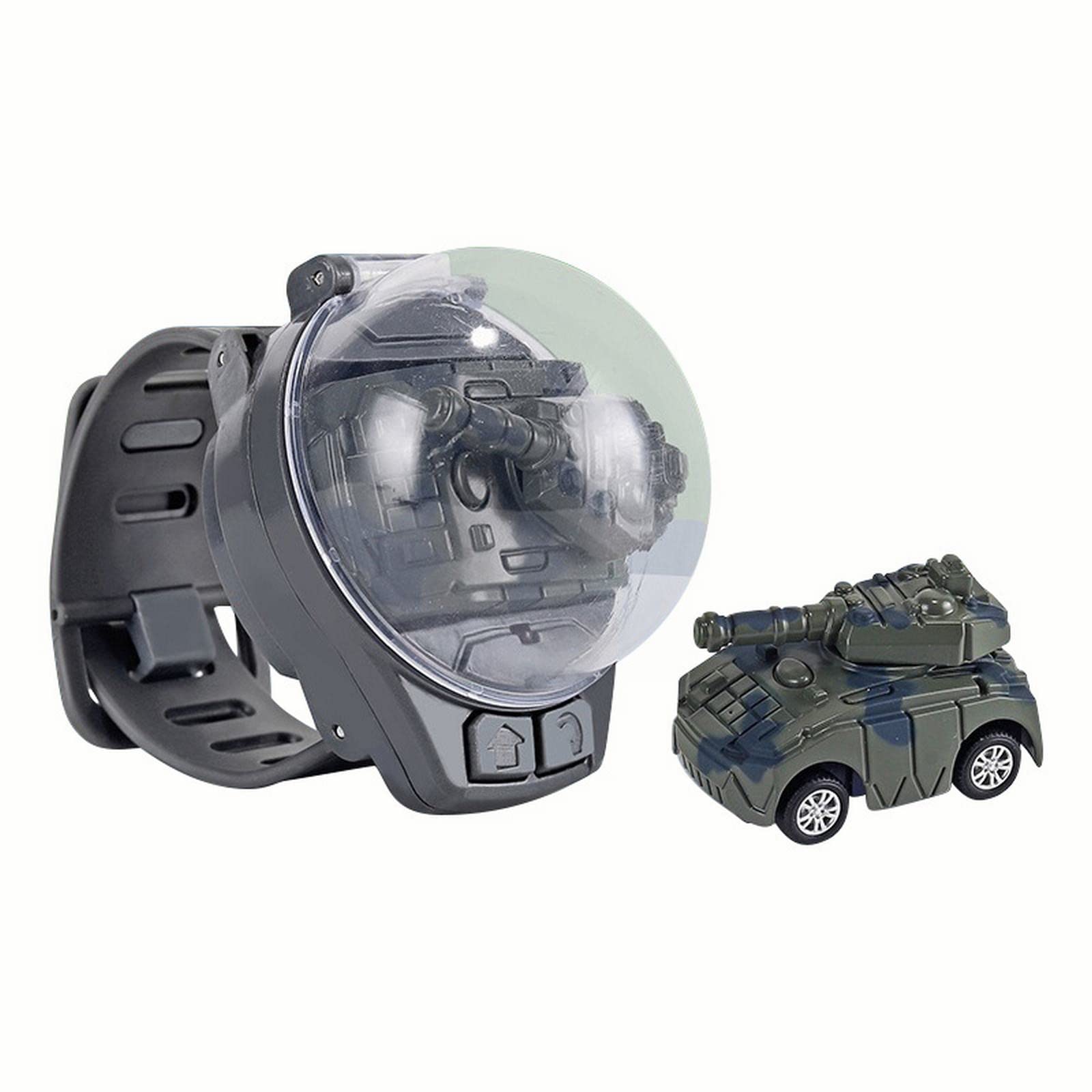 PINGPING 2022 Mini RC Car Watch Toy - 2.4GHz Remote Control Wrist Racing Car with USB Charging, Interactive Game Toy for Kids Boys & Girls - Perfect for Birthday Gifts, Indoor Play & Family Fun (Grey)