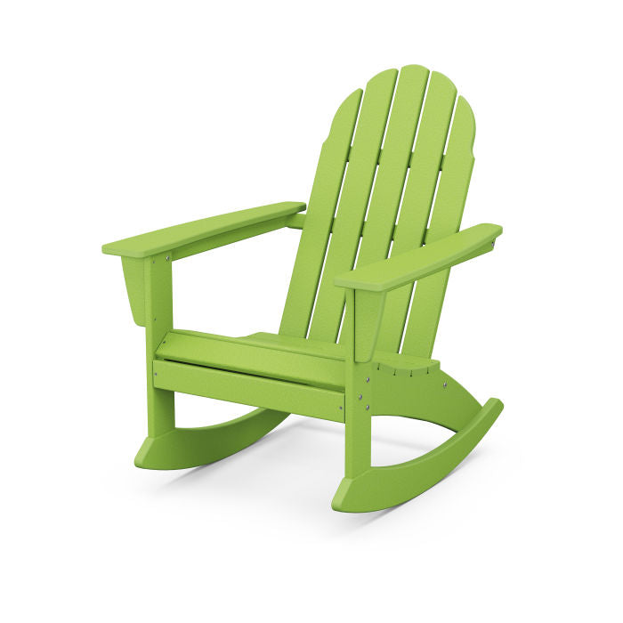 POLYWOOD Vineyard Adirondack Rocking Chair - All-Weather Outdoor Furniture for Patio, Garden & Poolside Relaxation