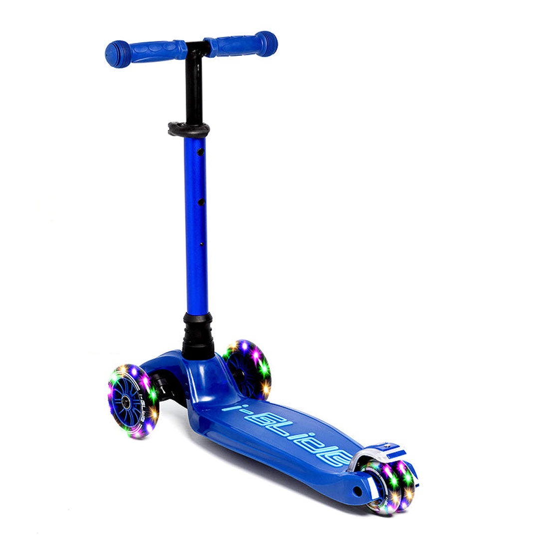 I Glide Kids 3 Wheel Scooter - Blue | Lightweight & Adjustable Kick Scooter for Boys & Girls Ages 3-8 | Perfect for Outdoor Play, Park Rides & Neighborhood Adventures