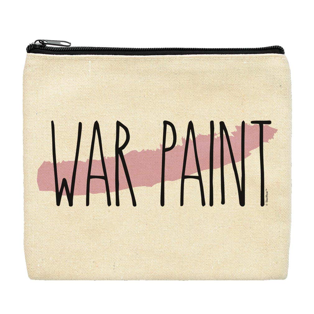 Stylish Canvas Makeup Bag for Travel - Waterproof Cosmetic Organizer with Brushes Holder - Perfect for Gym, Vacation & Daily Use