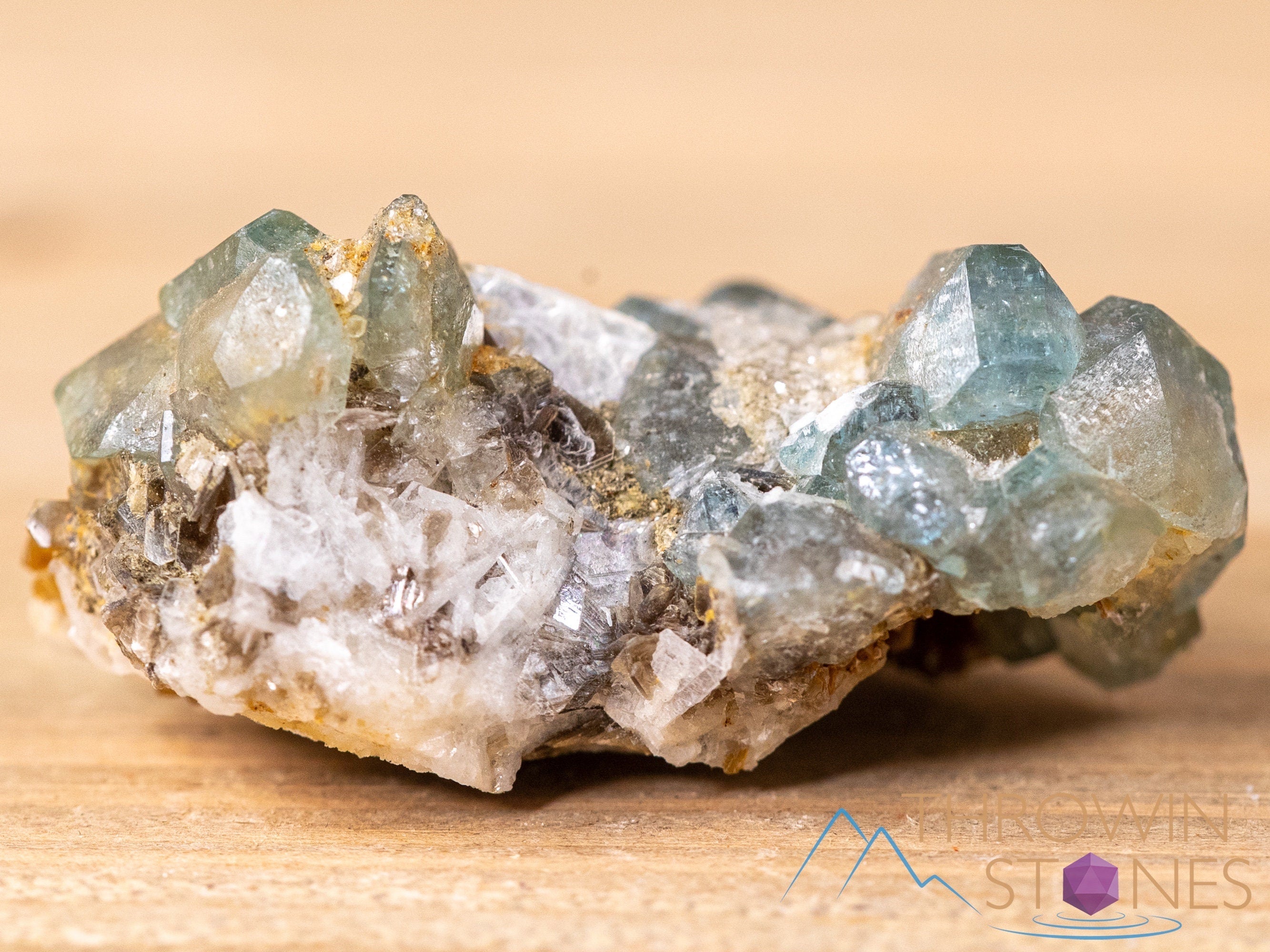Natural APATITE with MICA Raw Crystal Cluster – Healing Stone, Housewarming Gift, Home & Office Decor, Raw Crystals Collection (40659) for Meditation, Feng Shui & Spiritual Healing