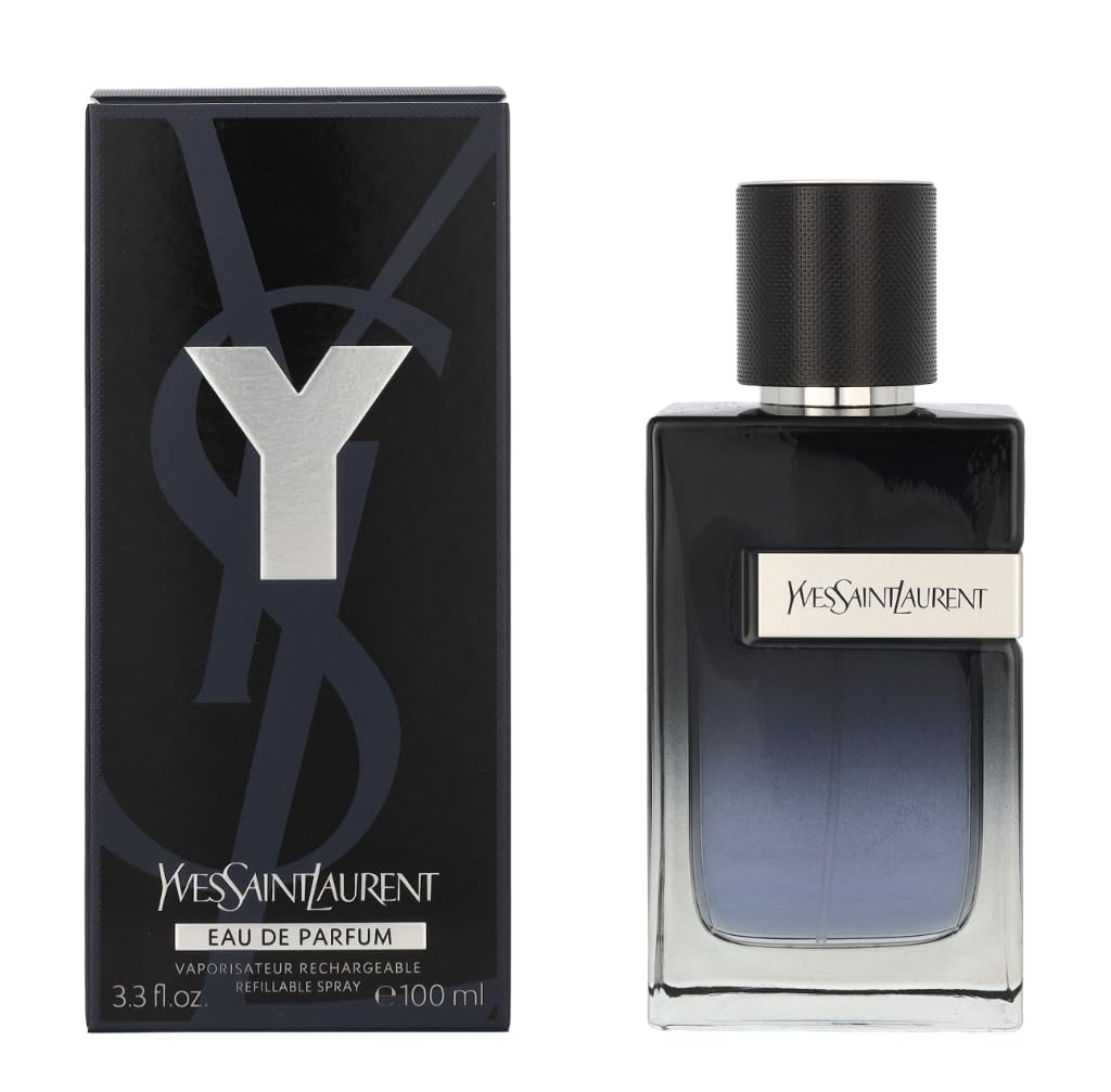 YSL Y Eau de Parfum for Men, 3.3 oz - Modern Masculine Cologne | Day & Night Luxury Fragrance for Work, Date & Special Occasions