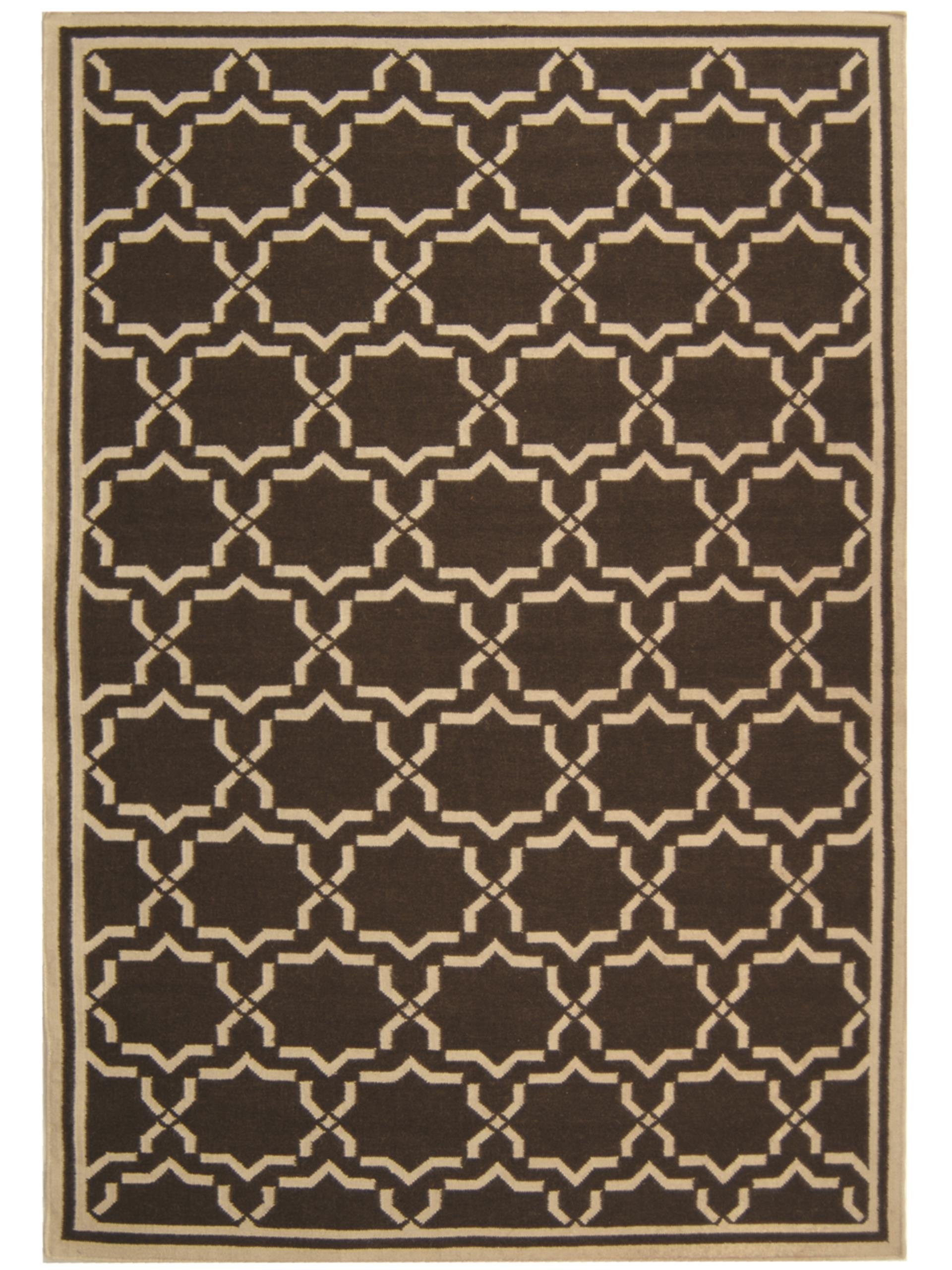 Premium Safavieh Dhurries Chocolate & Ivory Medium Rectangle Rug - Soft & Durable for Living Room, Bedroom, or Office Decor