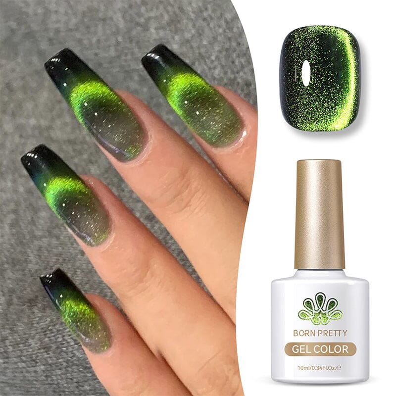 Green Cat Magnetic Gel Polish MY34 Wormhole 10ml - Long Lasting Nail Polish for Salon & Home Manicure - Perfect for Nail Art, Special Occasions & DIY Nail Designs