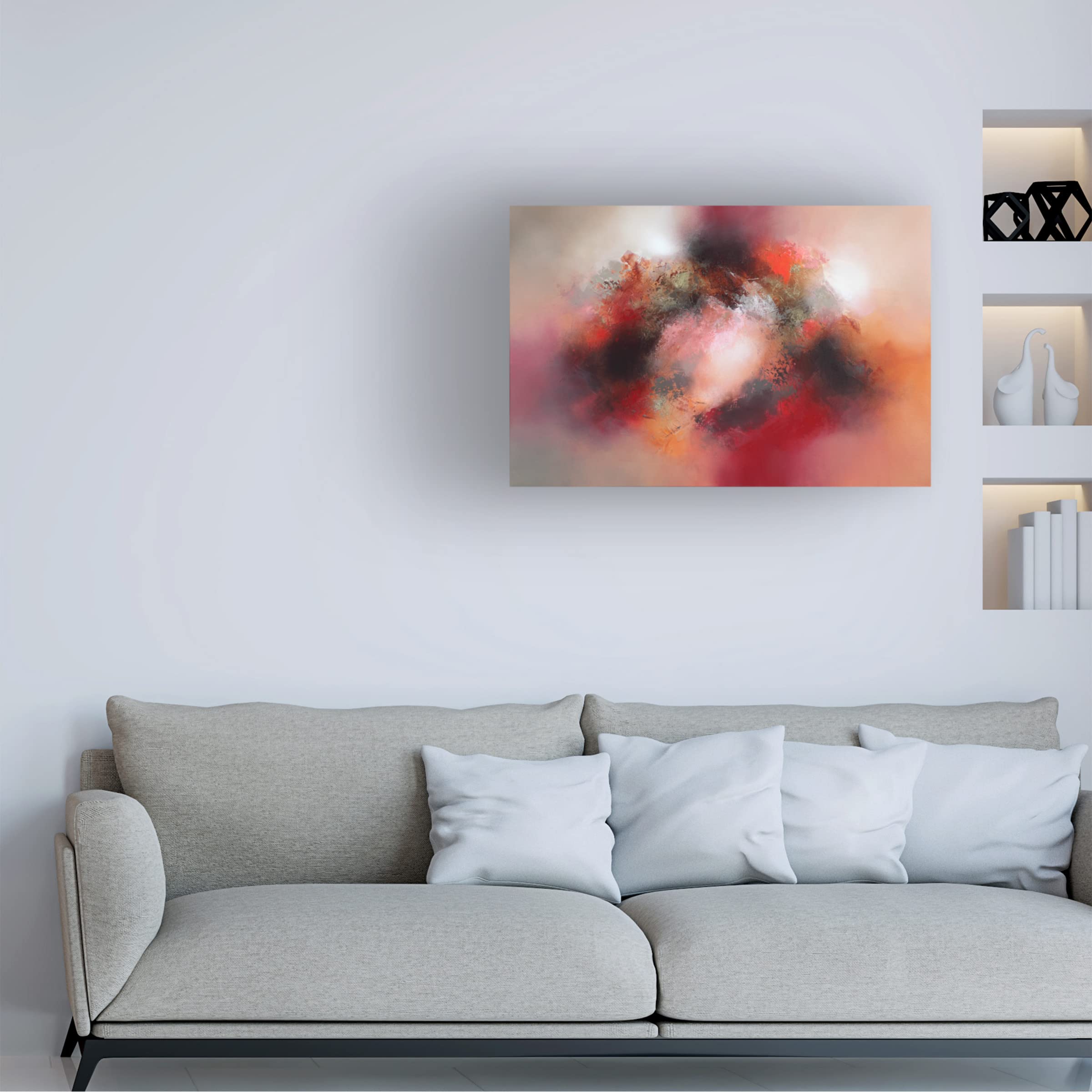 Trademark Fine Art 'Axis' Canvas Wall Art by Eelco Maan - Modern Abstract Painting for Living Room, Bedroom & Office Decor
