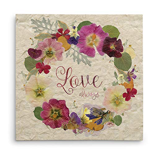 Pressed Wreath Love