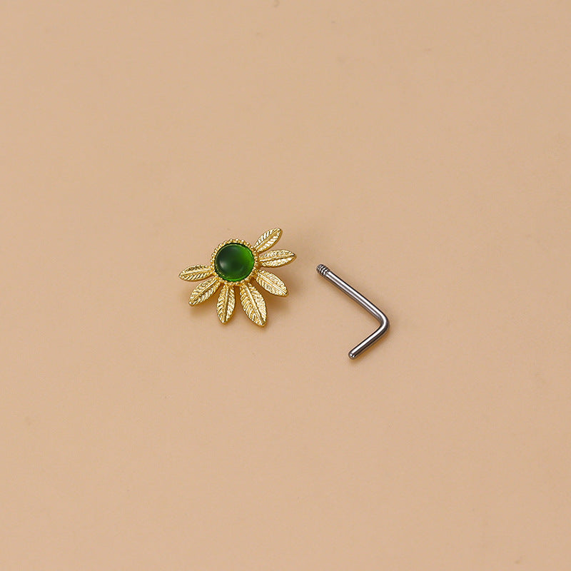 20G Surgical Steel Small Nose Stud Flower Dangle Nose Ring - Hypoallergenic Body Jewelry for Sensitive Skin | Perfect for Everyday Wear, Parties & Special Occasions