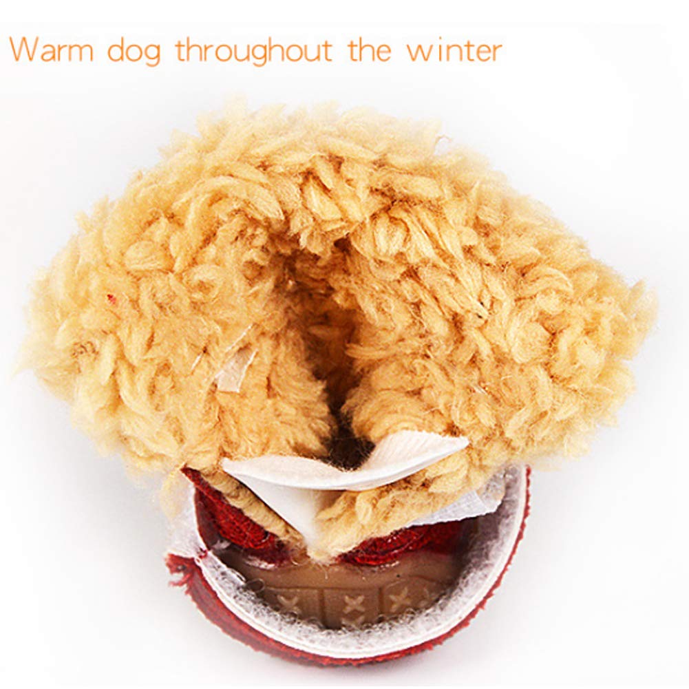 **Waterproof Dog Boots for Winter - Anti-Slip Sole Paw Protectors for Snow, Hiking & Outdoor Activities - Warm Pet Shoes for Dogs & Puppies (Brown, Size 5)**    *Perfect for snowy walks, hiking trails, and protecting paws from salt, ice, and rough terrain.*
