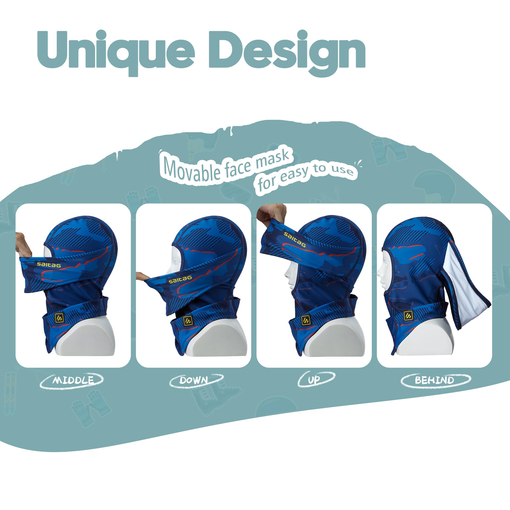 Kids Balaclava Ski Mask - Winter Warm Fleece Full Face Cover for Boys & Girls - Cold Weather Gear for Skiing, Snowboarding, Cycling & Outdoor Activities