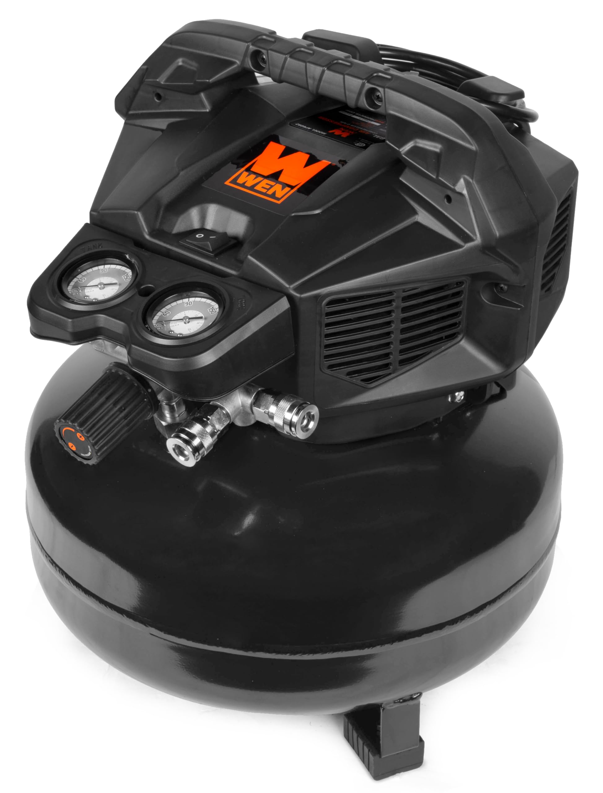 WEN 6-Gallon Oil-Free Pancake Air Compressor (AP6092) - Portable & Quiet for Home DIY, Nail Guns, Inflating Tires & Sports Equipment
