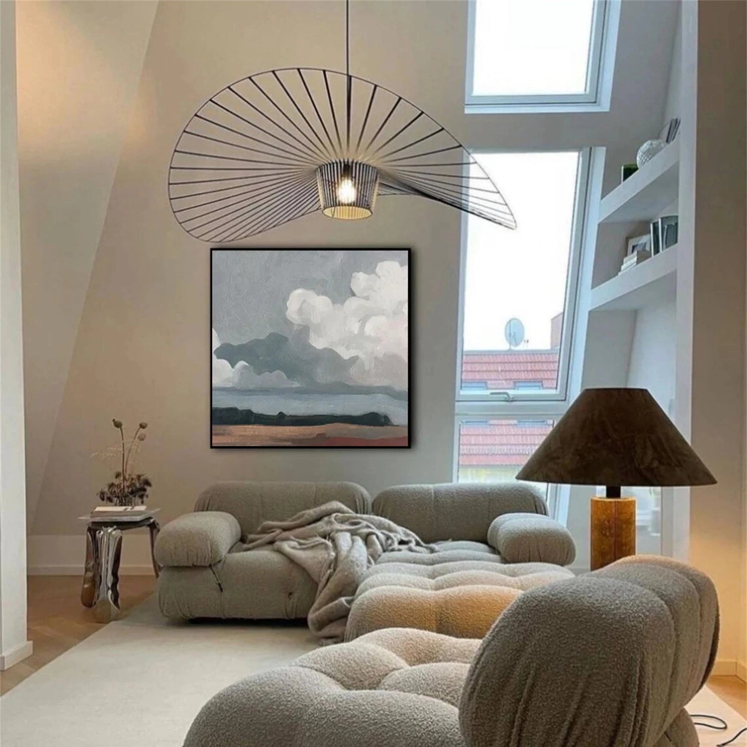 Abstract Painting #AB 206 - Modern Wall Art for Living Room, Bedroom & Office Decor - Handmade Canvas Artwork
