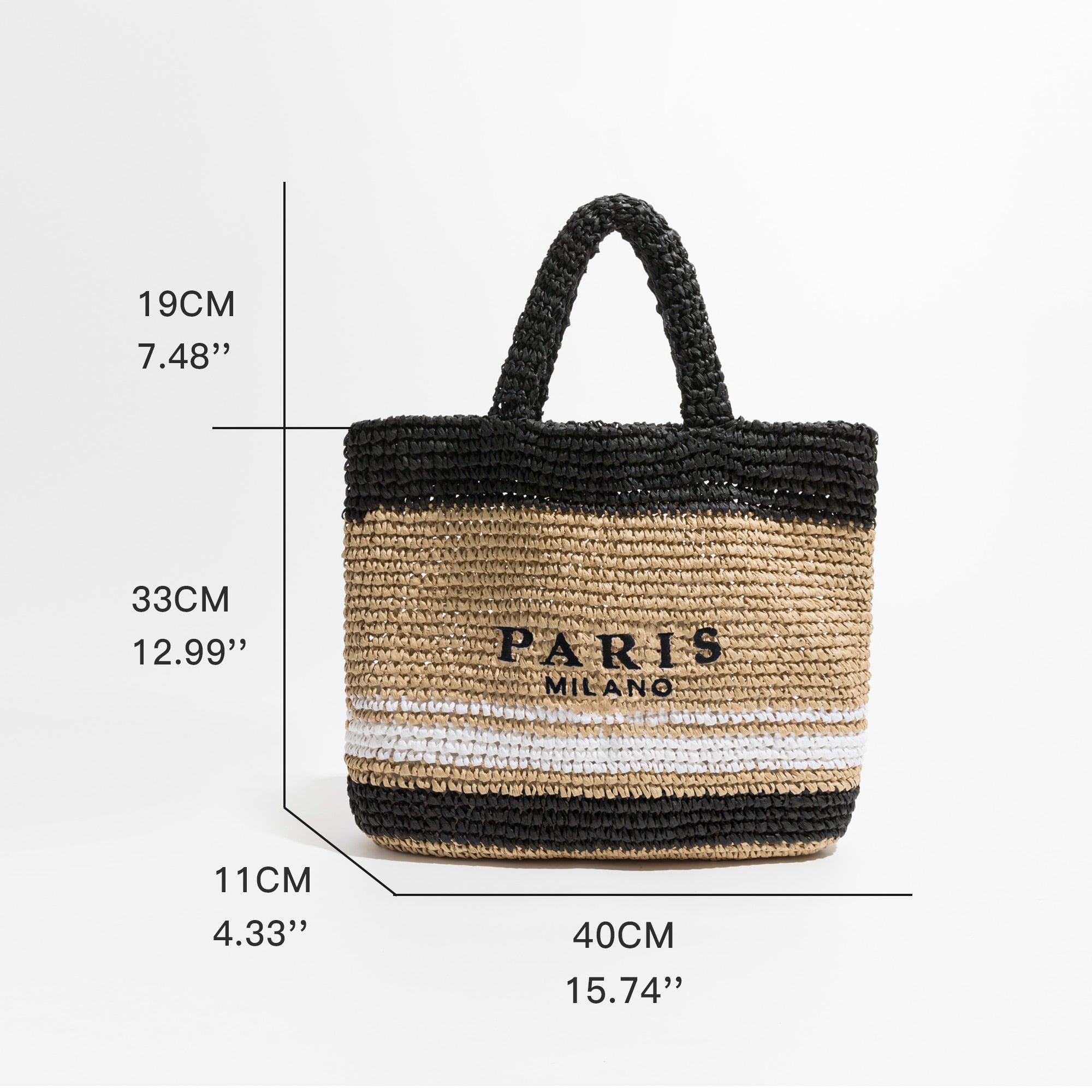 Stylish Women's Striped Straw Handbags - Trendy Summer Beach Tote for Vacation, Shopping & Outdoor Activities