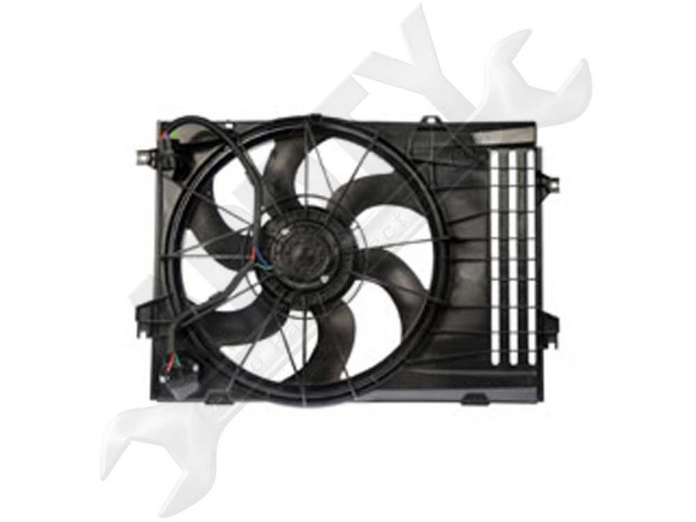 APDTY 731897 Dual Radiator & AC Condenser Cooling Fan Assembly Replacement for Chevy, GMC, Cadillac - Perfect for Overheating Prevention & AC Performance in Hot Weather