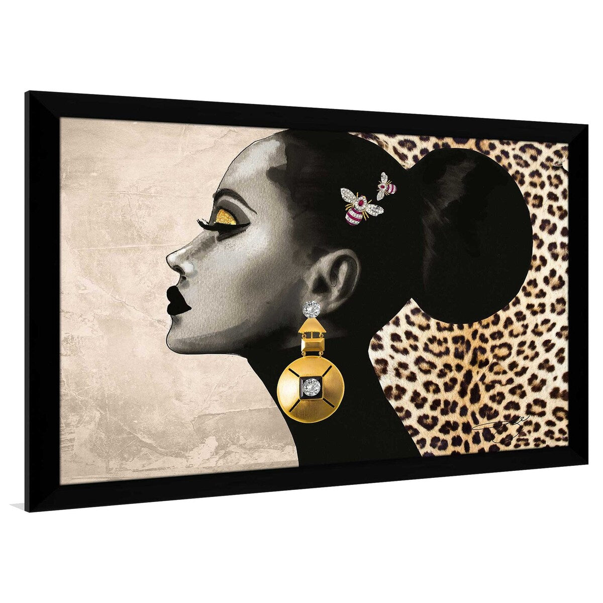 Jodi Print Afrique Model 7 Acrylic Wall Art - Modern African Home Decor for Living Room, Bedroom & Office