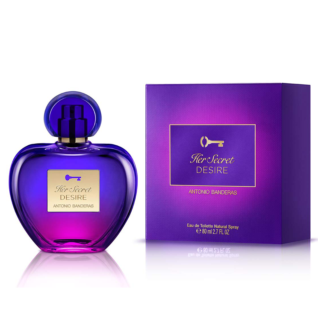 Antonio Banderas Her Secret Desire 80ML Eau de Toilette Spray for Women - Perfect for Date Night & Special Occasions
