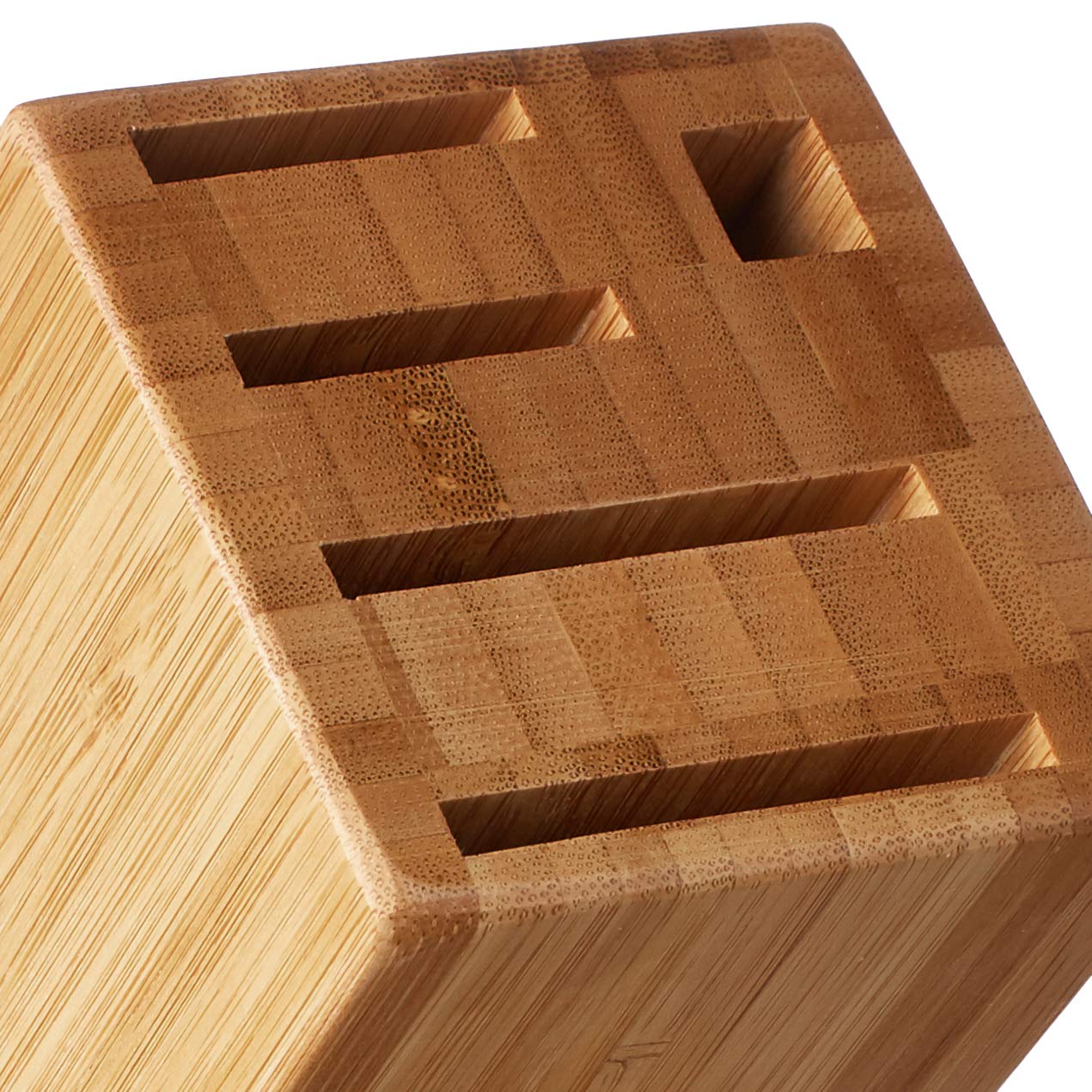 Shun Slimline Knife Block Set - 6 Slot Bamboo Knife Holder for Kitchen Storage | Professional & Home Chef Knife Organizer | Perfect for Countertop Organization & Kitchen Decor