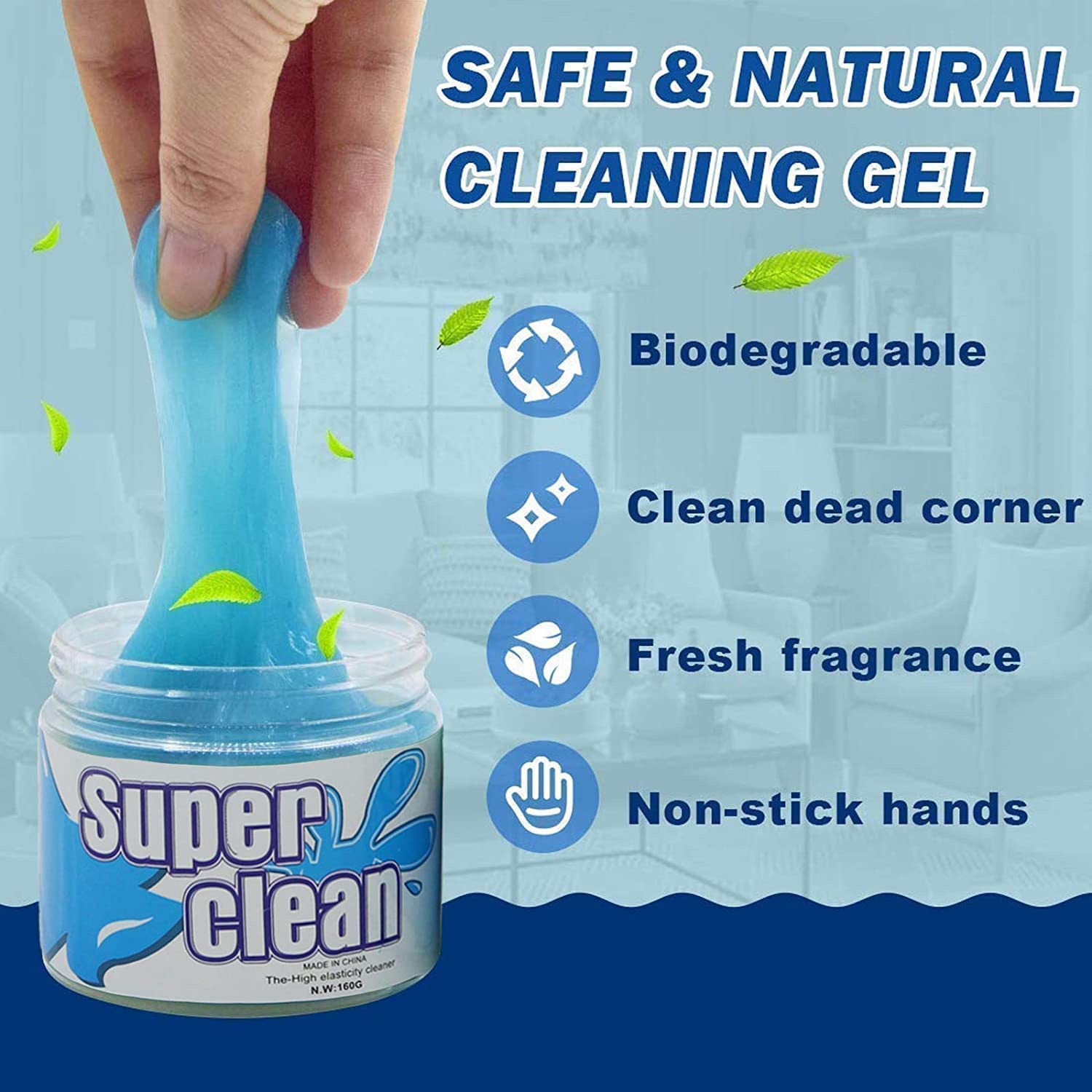 Universal Car Cleaning Gel Kit - Auto Interior Detailing Dust & Crevice Cleaner for Car Vents, Keyboards, PC, Laptops & Cameras | Multi-Purpose Cleaning Putty for Home, Office & Vehicle Maintenance