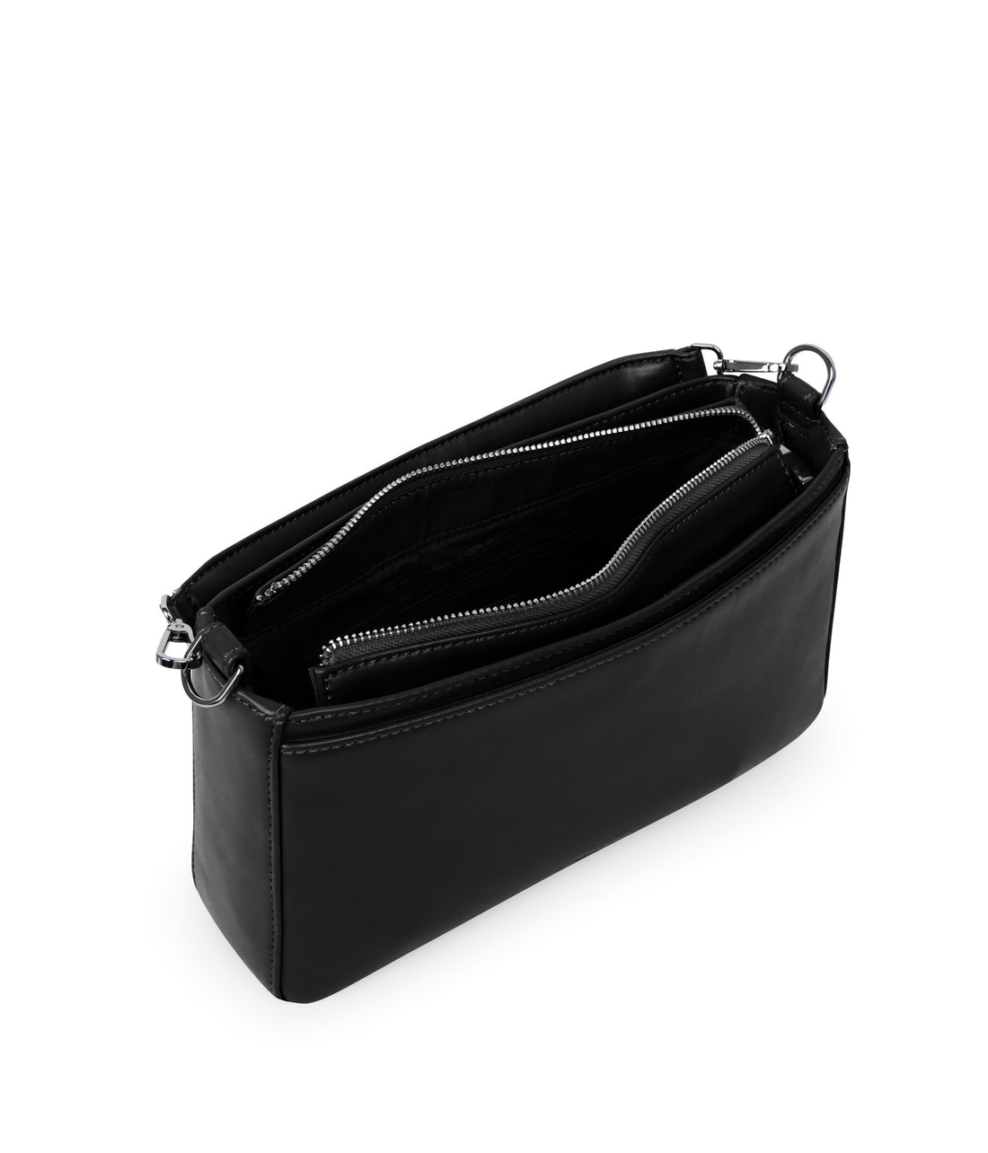 Matt & Nat Fenne Convertible Black Vegan Leather Crossbody Bag - Stylish & Functional for Work, Travel & Everyday Use