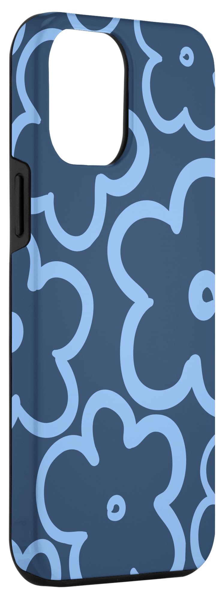 iPhone 12 Pro Max Case - Navy Blue Floral Design with Wildflower Pattern | Slim Protective Cover for Women & Girls | Perfect for Everyday Use, Work & Travel