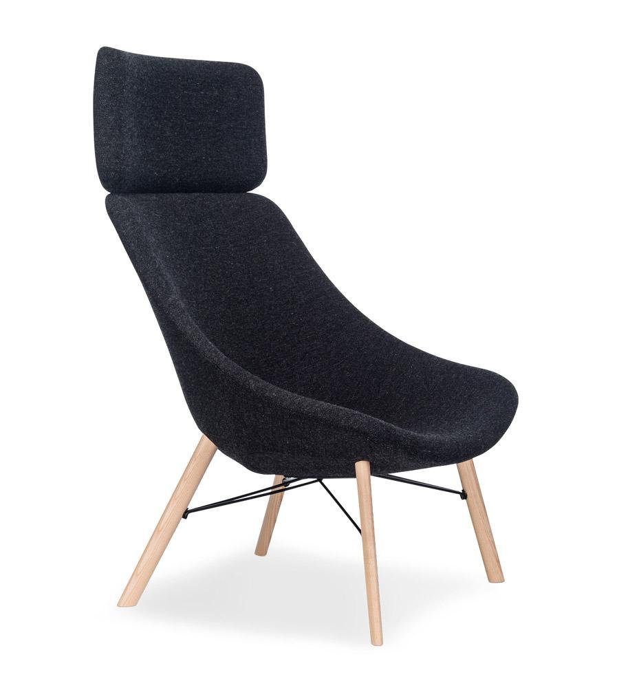 Lapalma Auki S115P Modern Lounge Chair - Mid-Century Design, Ergonomic Comfort for Living Room, Office & Lounge Areas - Perfect for Relaxing, Reading & Entertaining Guests