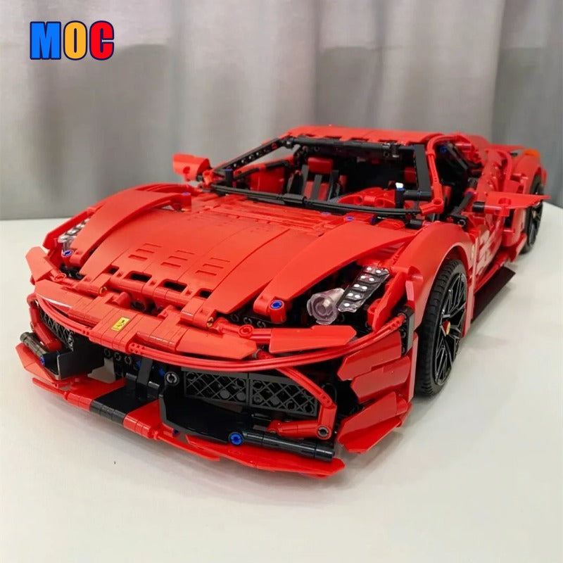 3164pcs MOC 41271 Ferrari F12 Building Blocks Set - DIY Supercar Model Kit for Adults & Teens - Perfect for Home Decoration, Gifts & Collectors