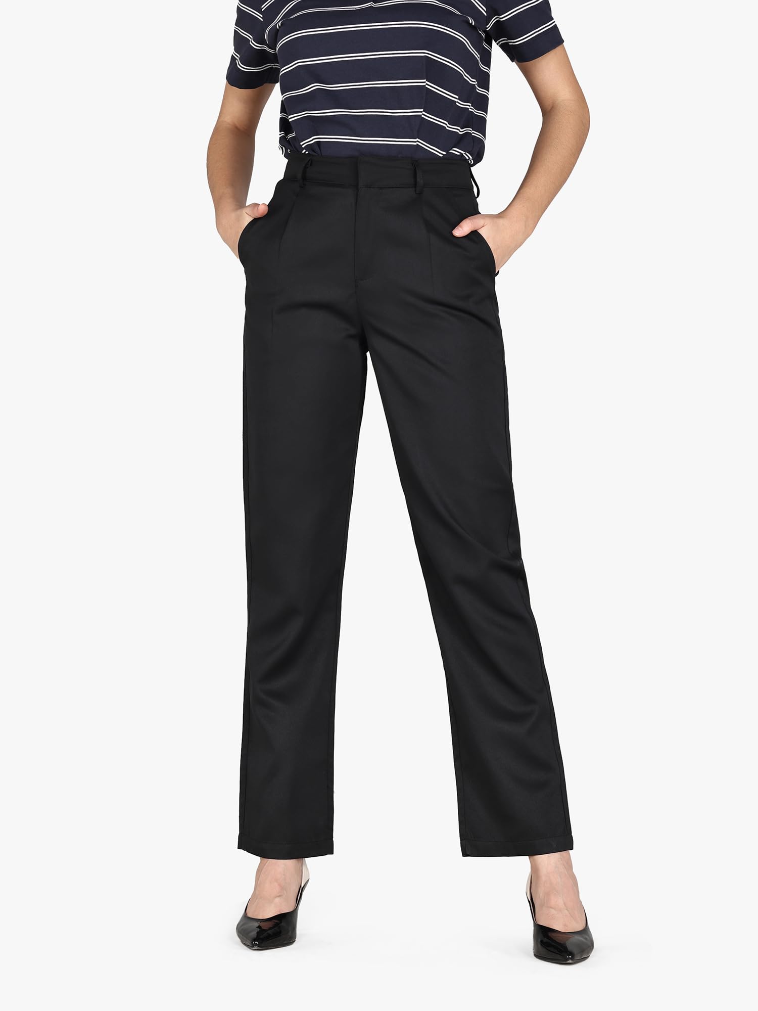 Professional Women's Dress Pants Set - Office Work Trousers - 2-Piece Straight Leg Pants for Business Attire | Perfect for Corporate Meetings, Office Wear & Formal Occasions